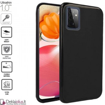 Juodas - 1mm. storio silikoninis dėklas (telefonams Samsung A72/A72 5G)